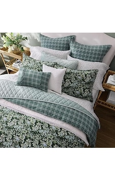 Ashley- Comforter Set, Reversible Bedding Set, Includes Matching Shams With Bonus Euro Shams & Throw Pillows Bramble Floral Green, 0 Ashley- Comforter Set, Reversible Bedding Set, Includes Matching Shams With Bonus Euro Shams & Throw Pillows Bramble Floral Green, 0