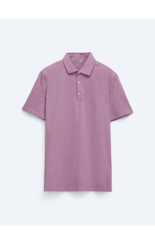 Kip Eflatun Düz Polo Yaka %100 Pamuk T-shirt Eflatun Kip Eflatun Düz Polo Yaka %100 Pamuk T-shirt Eflatun