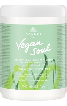 Kallos Cosmetics Vegan Soul Kuru ve Yıpranmış Saç için Maske 1 L