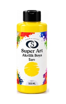 Super Art Akrilik Boya Sarı 500 Ml 1 Şişe Super Art Akrilik Boya Sarı 500 Ml 1 Şişe
