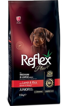 Reflex Plus Kuzulu Pirinçli Yavru Köpek Maması 15 KG