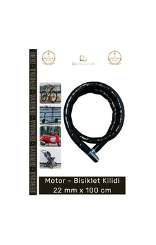 Kilit Çelik Spiral Halat Zırhlı Güvenlik Emniyet Zinciri Sağlam Motor Bisiklet Kilidi 22 Mm X 100cm Çok Renkli