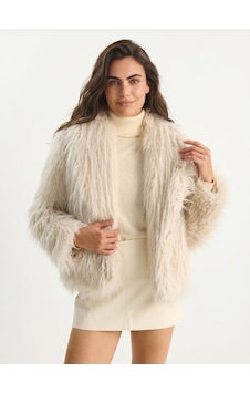 Onloox Kadın Krem Krem Polyester Kumaş Şal Yaka Astarlı Premium Uzun Tüylü Yumuşak Dokulu Kürk Ceket Onloox Kadın Krem Krem Polyester Kumaş Şal Yaka Astarlı Premium Uzun Tüylü Yumuşak Dokulu Kürk Ceket
