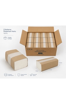 Z Katlama Dispenser Havlu 100'lü 1 Kolide 12 Paket Z Katlı Kağıt Havlu Z Katlama Dispenser Havlu 100'lü 1 Kolide 12 Paket Z Katlı Kağıt Havlu