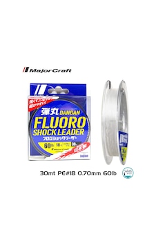 Major Craft Dangan Fc Shock Leader Dfl Pe 18 0.70mm 60lb/27.0kg 30mt