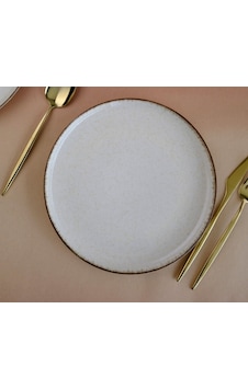 Kütahya Porselen Moderna Tarçın Pasta Tabağı 21cm Krem Kütahya Porselen Moderna Tarçın Pasta Tabağı 21cm Krem