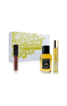 Luxury Prestige Gold Intense Kadın Parfüm EDP 100 ML + Kadın Parfüm EDP 35 ML + Matte Lipstick Ruj Luxury Prestige Gold Intense Kadın Parfüm EDP 100 ML + Kadın Parfüm EDP 35 ML + Matte Lipstick Ruj