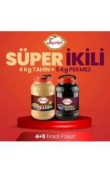 Seyidoğlu Tahin 4000 G & Üzüm Pekmezi 5 Kg Kova Takım Set Seyidoğlu Tahin 4000 G & Üzüm Pekmezi 5 Kg Kova Takım Set