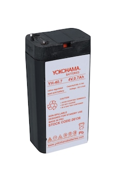 Yokohama Yh-40.7 4v 700 Mah Bakımsız Işıldak Aküsü Yokohama Yh-40.7 4v 700 Mah Bakımsız Işıldak Aküsü