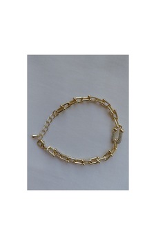 14k Zirkon Taşlı Tifany Ataç Gold Bileklik Altın Altın 14k Zirkon Taşlı Tifany Ataç Gold Bileklik Altın Altın