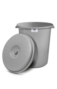 Şeylişeyler Kapaklı Çöp Kovası 70 Litre Gri
