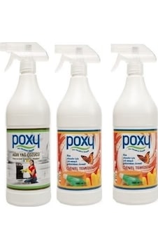Poxy Genel Temizlik 2 x 1 L + Ağır Yağ Çözücü 1 L