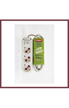 Storeşahin Anahtarlı 3 M Priz Shn0720 Storeşahin Anahtarlı 3 M Priz Shn0720