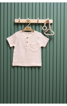 Miababy Unisex Bebek & Çocuk Müslin Kısa Kollu Tişört 3 Ay 6 Yaş Pudra Miababy Unisex Bebek & Çocuk Müslin Kısa Kollu Tişört 3 Ay 6 Yaş Pudra