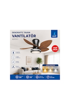 Vanti 28inç 71cm Led Işıklı Dekoratif Tavan Vantilatörü 30w Uzaktan Kumandalı 5 Pervane Koyu Renk Kcf311 Vanti 28inç 71cm Led Işıklı Dekoratif Tavan Vantilatörü 30w Uzaktan Kumandalı 5 Pervane Koyu Renk Kcf311