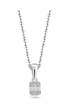 Pirnus Diamond Baget Kolye 14 Ayar Altın Gramı : 1.77 Pirnus Diamond Baget Kolye 14 Ayar Altın Gramı : 1.77