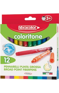 Coloritone Kalın Keçeli Kalem 12 Renk Coloritone Kalın Keçeli Kalem 12 Renk