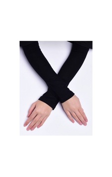 Unika Boutique Çiğdem Tekstil Masal Su Penye Likralı Namaz Kolluğu Ve Tesettür Kolluk Siyah