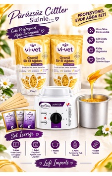 Vivol 2 Paket Vivet Boncuk Ağda+1 Adet 2 Yıl Garantili Makine+yedek Tas+spatula+mendil Vivol 2 Paket Vivet Boncuk Ağda+1 Adet 2 Yıl Garantili Makine+yedek Tas+spatula+mendil