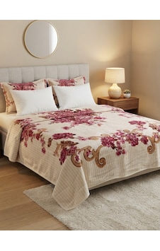 Çift Kişilik Çiçek Desenli Battaniye 180x220 Cm Renkli Çift Kişilik Çiçek Desenli Battaniye 180x220 Cm Renkli