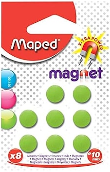 Maped Mıknatıs 10 Mm 8 Li Yeşil Renk Maped Mıknatıs 10 Mm 8 Li Yeşil Renk