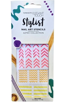 Elegant Touch Stylist Nail Art Şablon Seti Aztec Collection 3 Adet Renkli Tırnak Bant Süsü Elegant Touch Stylist Nail Art Şablon Seti Aztec Collection 3 Adet Renkli Tırnak Bant Süsü