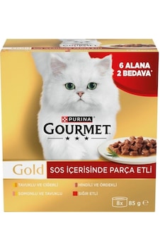 Gourmet Gold Soslu Parça Etli Karışık Çeşitli Yetişkin Kedi Konservesi 85 Gr 8 Al 6 Öde Gourmet Gold Soslu Parça Etli Karışık Çeşitli Yetişkin Kedi Konservesi 85 Gr 8 Al 6 Öde