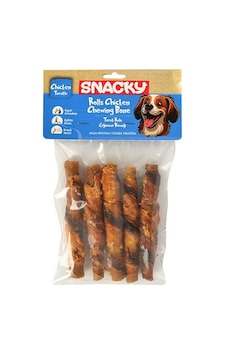Snacky Füme Tavuklu Rulo Köpek Ödülü 5'li 100 G Snacky Füme Tavuklu Rulo Köpek Ödülü 5'li 100 G
