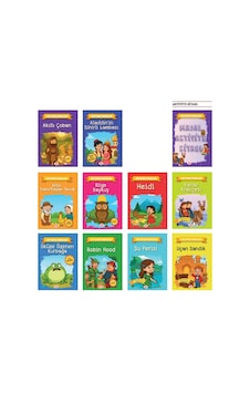 Dokuz 1. Sınıf Düş Ülkesi Masalları Seti 10 Kitap + Masal Aktivite Kitabı Resimli Dünya Klasikleri Hikaye Seti