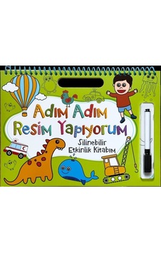 Adım Adım Resim Yapıyorum - Yeşil Kapak - Silinebilir Etkinlik Kitabım- Net Çocuk Yayınları Adım Adım Resim Yapıyorum - Yeşil Kapak - Silinebilir Etkinlik Kitabım- Net Çocuk Yayınları