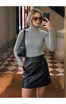 Onno Style Women Fitilli Balıkcı Yaka Basic Kazak Gri Onno Style Women Fitilli Balıkcı Yaka Basic Kazak Gri