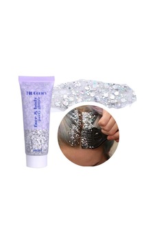 Makyaj Sim Göz Çevresi Yüz Ve Vücut Parlatıcı Sim Glitter Jel 50 Ml Gri Makyaj Sim Göz Çevresi Yüz Ve Vücut Parlatıcı Sim Glitter Jel 50 Ml Gri