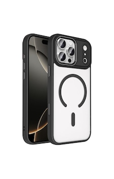 Zore Apple Uyumlu iPhone 17 Pro Max İle Kılıf Wireless Şarj Özellikli Krom M-safe Silikon Kapak Siyah Siyah Zore Apple Uyumlu iPhone 17 Pro Max İle Kılıf Wireless Şarj Özellikli Krom M-safe Silikon Kapak Siyah Siyah