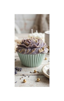 Cupcake Mum 120gr Organik Soya Eflatun Simli Cupcake Mum 120gr Organik Soya Eflatun Simli