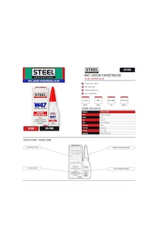 Steel W47 Japon Yapıştırıcısı 18 Gr Steel W47 Japon Yapıştırıcısı 18 Gr