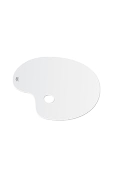 Hatas Plastik Beyaz Oval Palet 16X25 CM