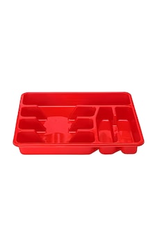 Çekmece Içi Çatal Bıçak Kaşıklık Düzenleyici Büyük Boy 6 Bölmeli Çekmece İçi Organizer Kırmızı Çekmece Içi Çatal Bıçak Kaşıklık Düzenleyici Büyük Boy 6 Bölmeli Çekmece İçi Organizer Kırmızı