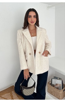 Blazer Ceket Beyaz Beyaz