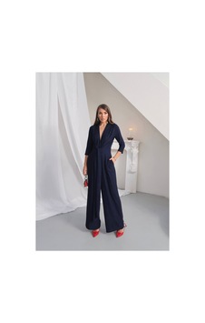 Paw Garage Kadın Maris Uzun Kollu Bel Kuşaklı Geniş Paça Tulum Lacıvert Paw Garage Kadın Maris Uzun Kollu Bel Kuşaklı Geniş Paça Tulum Lacıvert