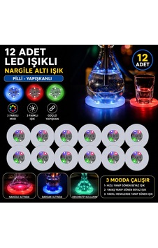 Rgb Led Altı Işık 12 Li Set Çok Renkli Rgb Led Altı Işık 12 Li Set Çok Renkli