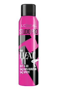 L'Oreal Paris Studio Pro Heat It Hot & Go Saçı Hızlı Kurutan Saç Spreyi 150 ML L'Oreal Paris Studio Pro Heat It Hot & Go Saçı Hızlı Kurutan Saç Spreyi 150 ML
