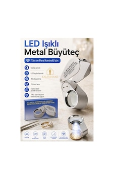 Kalemhane Tamirciler İçin 40x 25mm Led Işıklı Metal Kuyumcu Büyüteci Katlanabilir Takı Saat Para Kontrol Lup Kalemhane Tamirciler İçin 40x 25mm Led Işıklı Metal Kuyumcu Büyüteci Katlanabilir Takı Saat Para Kontrol Lup