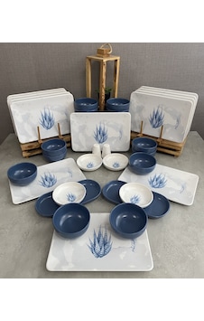 Keramika Takım Yemek Blue Magıc Siera 32 Parça 12 Kişilik