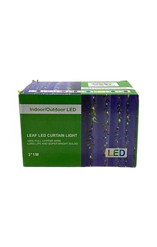 3x1 Yeşil Kutulu Sarmaşık Perde Led Çok Renkli