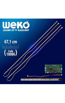 60'' Universal E-led 81 Ledli 7020 671mm 360-450 Ma 81-84 Volt Çift Led - Sürücü - Kablo Takım Tv Led Bar