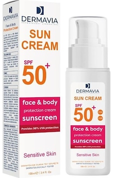 Dermavia Hassas Ciltler İçin Yüz ve Vücut Güneş Kremi SF50+ 100 ML Dermavia Hassas Ciltler İçin Yüz ve Vücut Güneş Kremi SF50+ 100 ML