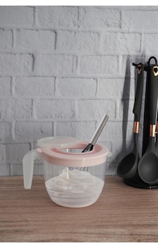 Pembe, Kapaklı Mikser Kabı Kaydırmaz Tabanlı 2 Litre Pembe, Kapaklı Mikser Kabı Kaydırmaz Tabanlı 2 Litre
