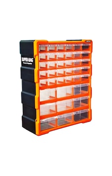 Super-bag Asr-6001 Monoblok Çekmece Seti 39'lu Büyük 9 Büyük + 30 Küçük 38.1x15.7x47.5 Cm Super-bag Asr-6001 Monoblok Çekmece Seti 39'lu Büyük 9 Büyük + 30 Küçük 38.1x15.7x47.5 Cm