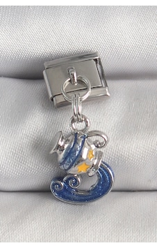 316l Çelik Gümüş Renk Sallantı Kova Burç Model Charm