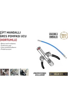Çıft Mandallı Gres Pompa Ucu Hortumlu